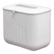 i LIFE 廚房浴室壁掛垃圾桶 7L, 簡約白, 4個