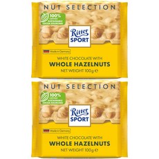 Ritter Sport 榛果白巧克力, 100g, 2包