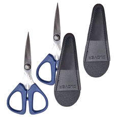 Clover 可樂牌 剪刀 附皮套, 鋼/ABS樹脂/皮革, 日本產, 長11.5公分, CL36-666, 2個