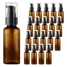 化妝品精華油按壓空瓶容器 30ml, 棕色, 20個