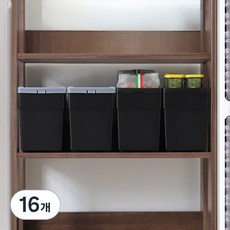 IRIS OHYAMA 愛麗思歐雅瑪 收納盒 BU-200 7L, 黑色, 16個