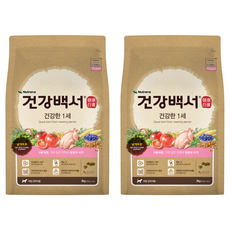 건강백서 강아지 기능성 사료, 퍼피, 2kg, 2개