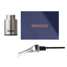 VINNEED 酒塞銀+起泡器套組, 1套