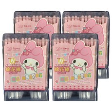 幸福物語 雙頭棉花棒 美樂蒂, 200支, 4盒