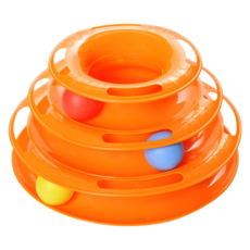 Carno 卡諾 貓咪圓形軌道球塔, 橘色, 1個