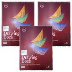 韓國 GLORIA 5開素描本 顏色隨機, 5開, 18張, 3本