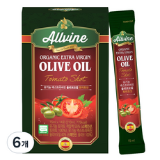 ALLVINE 올리브오일 토마토샷 15ml 14포, 6개, 210ml