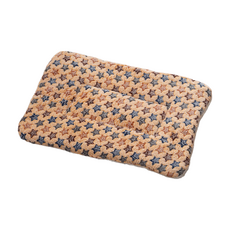 旺生活 法蘭絨加厚雙面毛毯寵物睡墊, 1個, 卡其星星