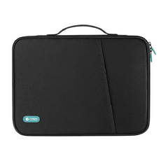 COTECi iPad 帆布薄型筆電收納袋 黑色 輕巧便攜 多功能收納, 1個