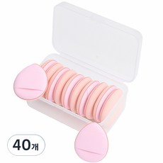 Holmes Pick 迷你手指化妝海綿粉撲, 粉紅色, 40個