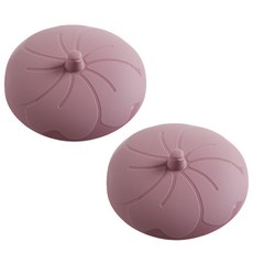 Seven Kitchen 矽膠花朵萬用蓋 2入, 粉紅色