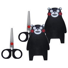 CANARY 長谷川刃物 熊本熊小剪刀，不鏽鋼ABS塑膠材質, K-115, 2支