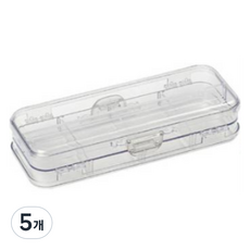 일상속반짝 하드 수납필통, 투명, 5개