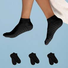 里圖 Airy Cool 運動休閒襪 夏季襪, 3個, 黑色