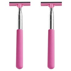 소르트잇 사이드미러 길이조절 스퀴지 클리너, 핑크, 2개