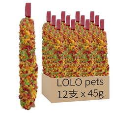 LOLO pets 鼠兔棒棒糖 爆米花 45g 12支, 1盒