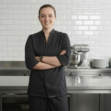 ChefBruno 襯衫式拉鍊四季七分袖廚師服