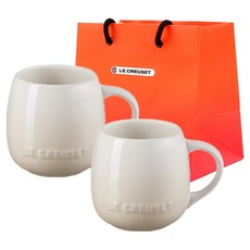 르크루제 U머그 소 320ml 2p 세트 + 쇼핑백 S, 넛메그, 1세트