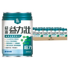 益富 益力壯給力優蛋白高鈣配方 原味無糖, 250ml, 24罐