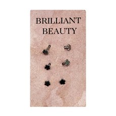 Brilliant Beauty 耀眼美人 迷你小花養耳棒醫療鋼/鈦鋼耳環 過爐款 6個 50g