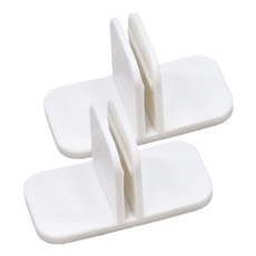 FaSoLa DIY可伸縮任意拼接 抽屜隔板末端扣, 3g, 白色, 2組