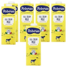 Arborea 全脂UHT牛乳, 義大利高品質牛乳, 超高溫滅菌處理, 1L, 6瓶