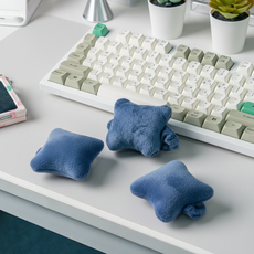 살림만렙 마우스 키보드 손목쿠션 받침대 패드 3P, 블루