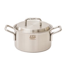 에이엠티 316Ti 스텐 통5중 샤프 양수 냄비, 20cm, 실버, 1개