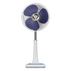KOIZUMI 小泉成器 昭和復古 3葉 立扇 電風扇 藍白色 3 小時定時器 降噪 12吋 KLF-G285