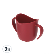 맘스트리 베이비 트레이닝 양손컵, 레드, 3개, 120ml