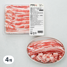 모아미트 캐나다산 보리먹인 암퇘지 대패 삼겹살 (냉장), 1kg, 4개