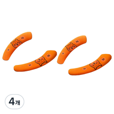 Thumbsmine 高彈力馬桶坐墊, 4個, 橘色柴犬