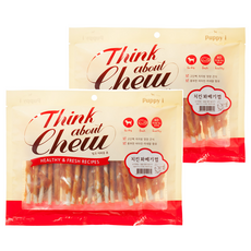 퍼피아이 강아지 띵크 어바웃 츄 꽈베기껌, 치킨, 240g, 2개