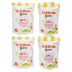 Ssalgwaja 米餅村 寶寶糙米圈圈 7個月以上適用, 蘋果 + 草莓, 50g, 4包