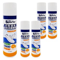 Sporter 運動人 白鞋溜溜全效洗護慕斯 清潔去汙 增白除黃, 250ml, 5瓶