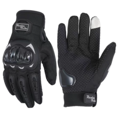 帶觸控摩托車手套 rt-a1觸屏 l黑色 防摔手套, 1入