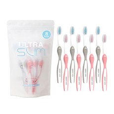 U-Dent 超薄超細刷毛牙刷 隨機出貨, 1入, 8個