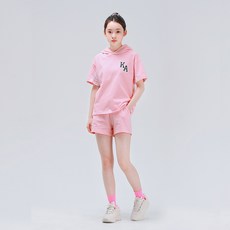 KISPO 女童 Lisa 兜帽 3 部分訓練上裝和下裝套裝