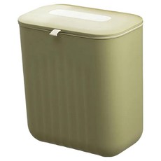 ILIFE 廚房浴室壁掛垃圾桶 11L 抹茶綠 三入組 壁掛設計 免打孔安裝, 1組