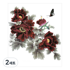 Partybok 大尺寸花與蝶紋身貼紙, MQA07, 2張