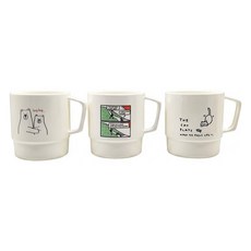YAMADA 山田化學 馬克杯3入組 1150, 款式隨機, 1組