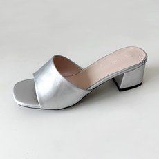 shoes& 女用中跟拖鞋 sn080, 銀色, 245
