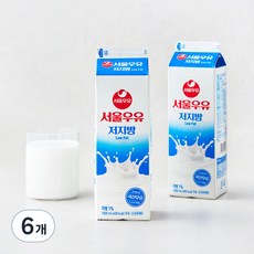 서울우유 저지방 우유, 1L, 6개