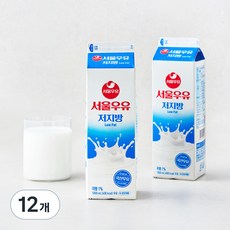 서울우유 저지방 우유, 1L, 12개
