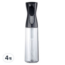 마메 반자동 안개분사 분무기 300ml, 블랙 투명, 4개