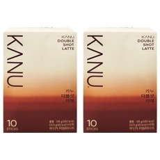 KANU 漸層奶香雙拿鐵咖啡，雙倍特濃，中度烘焙，13.5g x 10條, 2盒