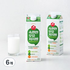 서울우유 속편한 우유 저지방, 900ml, 6개