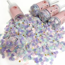 데일리해피비 풍성한 대용량 팝업 컨페티 꽃가루, 4개, 퍼플드림