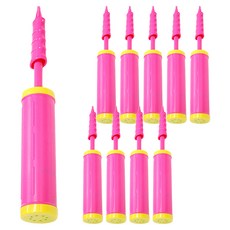 파티쇼 손펌프 공기주입기, 핑크, 10개