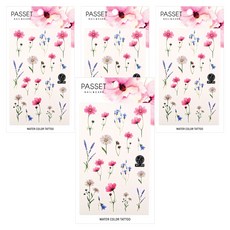 PASSET 水彩紋身貼紙, WT03, 4個